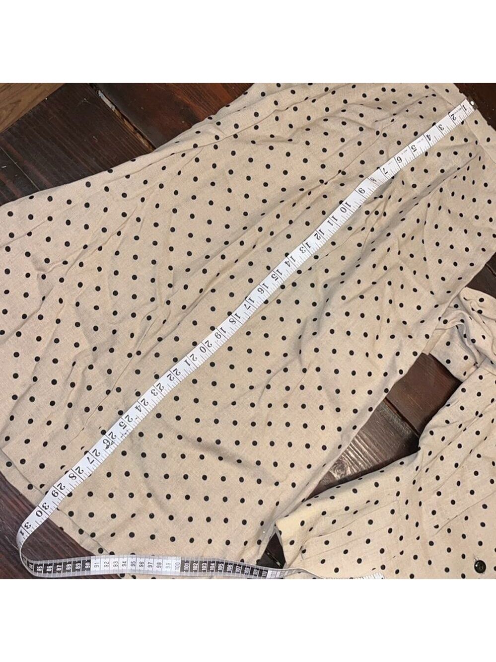 Vintage 50s 60s polka dot skirt and jacket / blouse • modest • suit • 70s • - Picture 8 of 13